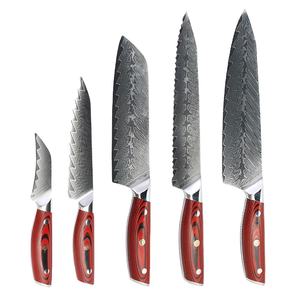 Cuchillos japoneses hechos a mano Messer Damasco cuchillo de cocina Sethot <span class=keywords><strong>Sa</strong></span> Santoku Chef espacios en blanco Real 67 capas Vg10 acero profesional Japón - Product Image 1