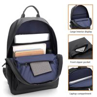 Sac à dos scolaire en cuir PU pour hommes, avec logo personnalisé, antivol, imperméable, durable, 20-39L, pour étudiants, ordinateur portable, tendance