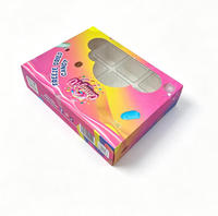 Boîte d'emballage personnalisée pour bonbons lyophilisés, impression couleur brillante, boîte cadeau de vente au détail pour bonbons et snacks avec insert en PVC