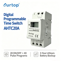 Interruptor de Tiempo Digital Programable de Riel DIN con Pantalla LCD Premium para Automatización Industrial y Doméstica