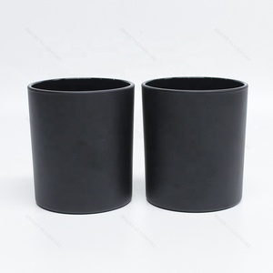 Bright In-stock Custom Logo Recycled Matte Black Glass <strong>Candle</strong> Holders <strong>Lanterns</strong> <strong>Candle</strong> Jars for <strong>Candle</strong> Making - Product Image 5