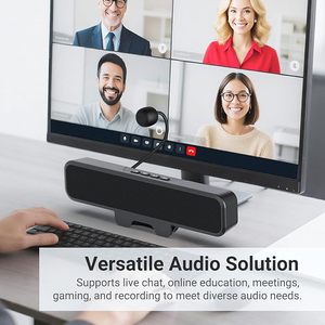 Altavoces para Computadora INGA con Micrófono Desmontable, Plug and Play, Micrófono con Silenciador de un Toque, Estéreo y Bajos, Fácil de Fijar - Product Image 2