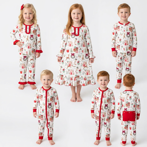 Conjunto de Pijamas Navideños para Hermanos, Ropa de Manga Larga para las Fiestas - Product Image 1