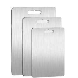 OEM Bloc à découper personnalisé de qualité alimentaire en métal et acier inoxydable pour la cuisine Planche à découper en titane pour <span class=keywords><strong>viande</strong></span>, fruits et légumes - Product Image 3