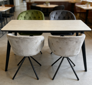 Chaise de salle à manger pivotante en velours moderne pour bureau à domicile, pivotant à <span class=keywords><strong>180</strong></span> degrés, chaise de salle à manger rembourrée en velours pour hôtel, cuisine, salle à manger - Product Image 5