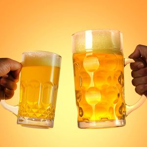 Customized High-Capacity <b>Gift</b> Beer Glasses With Handles Thickened Glass Cups Household Glass Wine Glasses - Product Image 4