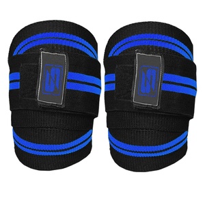 Bandages de protection du genou en matériau élastique pour entraînement de fitness à usage intensif avec logo personnalisé - Product Image 1