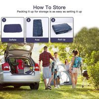 Matelas pneumatique moderne pour le camping à domicile, lit gonflable avec dessus floqué pour le camping en plein air, voyage, lit gonflable pliable pour la cuisine