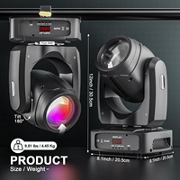 4 Luces Móviles de Cabeza con Efecto de Haz de 150W y 18 Prismas, Control DMX512, para Bodas, Discotecas y Escenarios, con Estuche de Transporte