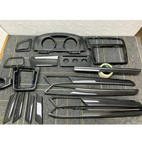 Kit de remplacement de garnitures intérieures en fibre de carbone véritable pour Volkswagen Golf 7 MK7 MK7.5, garnitures de tableau de bord, console centrale et garnitures de portes