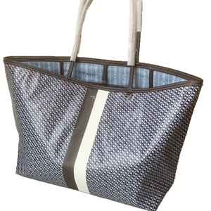 Sac fourre-tout grande capacité en toile de cuir de vachette avec motif jacquard tissé, forme ronde, usage quotidien - Product Image 5