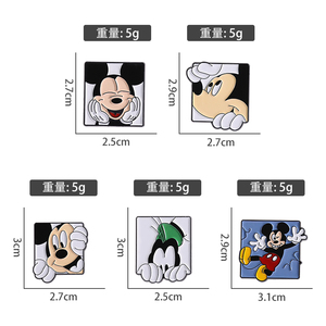 Sming pins dễ thương phim hoạt hình <span class=keywords><strong>Mickey</strong></span> Minnie men pins Donald vịt phim hoạt hình kim loại Trâm huy hiệu thời trang Đồ trang sức ba lô - Product Image 5