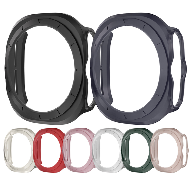 Eraysun Replacement PC Watch Cases for for Watch 7 47mm with Whole Surrounding Style and Hollow Screen Protector