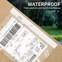 100 pochettes transparentes pour étiquettes d'expédition, auto-adhésives, pour listes de colisage et documents, pour l'emballage logistique