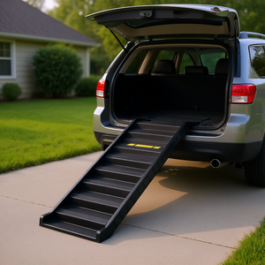 Rampe pliante portable pour animaux de compagnie, pour voitures et SUV, avec pieds en caoutchouc antidérapants, escalier pour véhicules, pour animaux de toutes tailles - Product Image 2