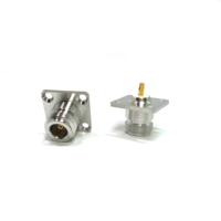 Adaptateur de câble coaxial RF N femelle bride montage sur panneau Jack 4 trous soudure tasse châssis Rf connecteur