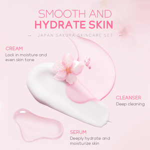 ชุดผลิตภัณฑ์บำรุงผิวหน้า LAIKOU Sakura Private Label ต่อต้านริ้วรอย ช่วยให้ผิวกระจ่างใสและชุ่มชื้น ด้วยเซรั่มและครีมบำรุงผิวหน้าที่มีส่วนผสมของไนอะซินาไมด์ - Product Image 5
