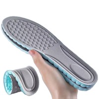 Semelles intérieures de chaussures unisexes en coton respirant épaissi haute résistance + coussin anti-fatigue D01, absorption des chocs pour le sport