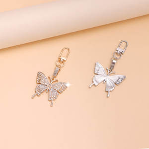 Llavero LED con Muñeca de Dibujos Animados con Incrustaciones de Diamantes de Agua Coloridos, Colgante Creativo de Cobre para Bolso de Mujer, Anillo para Llaves, Regalo - Product Image 2