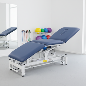 Lit médical électrique de luxe à 3 sections, réglable en hauteur, pour rééducation, physiothérapie, chiropratique, <span class=keywords><strong>table</strong></span> de <span class=keywords><strong>massage</strong></span> hospitalière - Product Image 1
