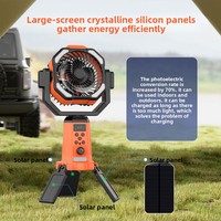 Lampe de plafond LED portable pour tente de camping extérieur 2026, type solaire, chargement USB-C, trépied, 2,2 kg, légère, YH-F069, télécommande IP