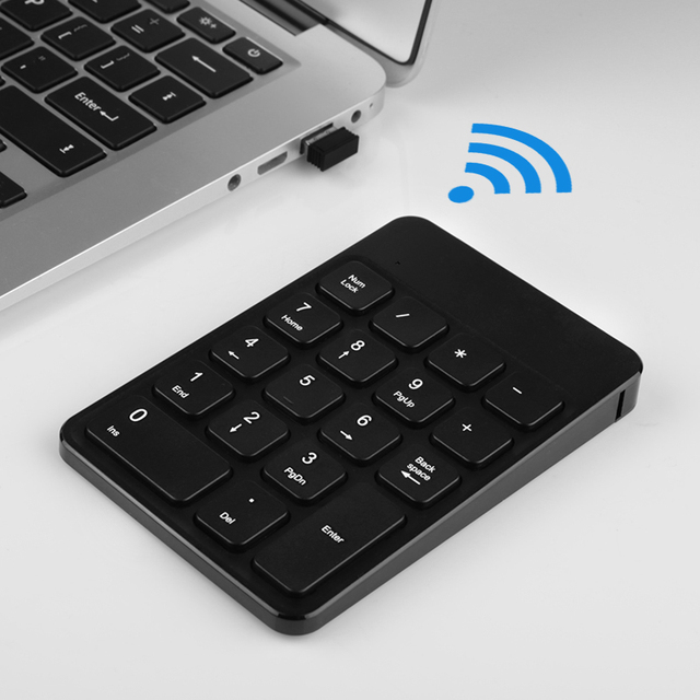 Hot Selling Accounting Financial Universal Mini Keyboard 18 Keys Number Pad 2.4G Wireless Rechargeable Numeric Keypad