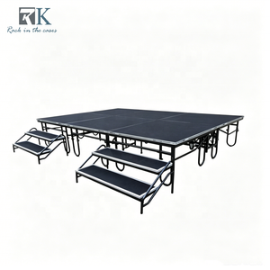 Escenario portátil modular de acero plegable para bodas y fiestas a precio de fábrica - Product Image 1