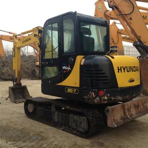 Excavadora Hidráulica Hyundai 60-7 de 6 Toneladas de Segunda Mano con Motor, Caja de Cambios y Acoplador Rápido, Maquinaria de Construcción - Product Image 3
