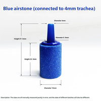 Pierre à air cylindrique de qualité supérieure pour aquarium, pour aquariums plantés, tube de 4 mm compatible avec les pompes d'aération, oxygénation des poissons rouges