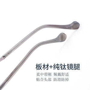 Lunettes de vue géométriques à monture complète en titane pur 921, confortables, unisexes, avec verres en résine, origine Danyang - Product Image 2