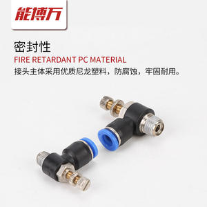 Vanne de régulation de vitesse à connexion rapide SL4-M5, vanne de régulation pneumatique à connexion rapide pour tuyau d'air pour média gazeux, tailles 6-01 8-02 10-04 - Product Image 5