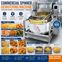 Industriële centrifugale spinner groente-ontwateringsmachine, machine voor het ontwateren van verse voedingsmiddelen, machine voor het ontvetten van aardappelchips en frieten