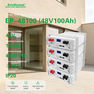 بطارية ليثيوم فوسفات الحديد (LiFePO4) قابلة للتركيب على الرف 48 فولت 100 أمبير ساعة 4800 واط ساعة مع نظام إدارة البطارية الذكي المدمج (BMS)، 6000 دورة، معتمدة بشهادة CE لتخزين الطاقة الشمسية ونظام UPS. - Product Image 1