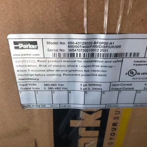 Controlador de Velocidad de Motor DC Parker 650-43125020-BF0P00-A1, Nuevo y Original, Variador de Frecuencia DC 650 - Product Image 2