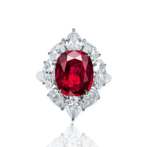 Anello a Forma di Fiore F567 con Zircone Taglio Smeraldo, Gioiello in Lega per Fidanzamento Femminile - Product Image 2