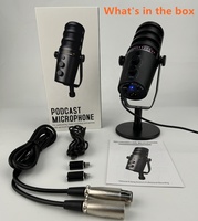 Microphone Dynamique Filaire USB XLR Professionnel pour Studio, Enregistrement de Podcast, Diffusion en Direct et Bureau