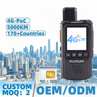 KULTALKS KP-258 Talkie-walkie global PTT 4G LTE avec carte SIM, portée de 1000 milles, radio longue portée M2603