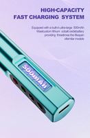 Stylo de tatouage sans fil rechargeable à moteur sans balais, vitesse réglable 5000-12000 tr/min, affichage numérique LED, permanent