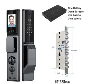 Kỹ thuật số an toàn không thấm nước usmartgo tuya Wifi App Video intercom Nhận dạng khuôn mặt thông minh khóa cửa cho nhôm cửa gỗ