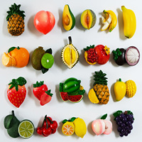 Groenten Fruit Aardbeien Creatieve 3D Harsen Koelkastmagneten Handgeschilderde Telefoonhoesjes/Auto Luchtrooster Stickers - Modetrend