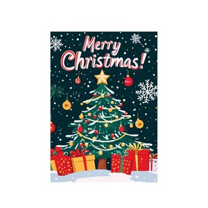 Tarjeta de Felicitación Navideña en <span class=keywords><strong>Inglés</strong></span> SYC, Tarjeta de Regalo con Bendición Navideña, Decoración Floral para Pared, Cartulina - Product Image 5