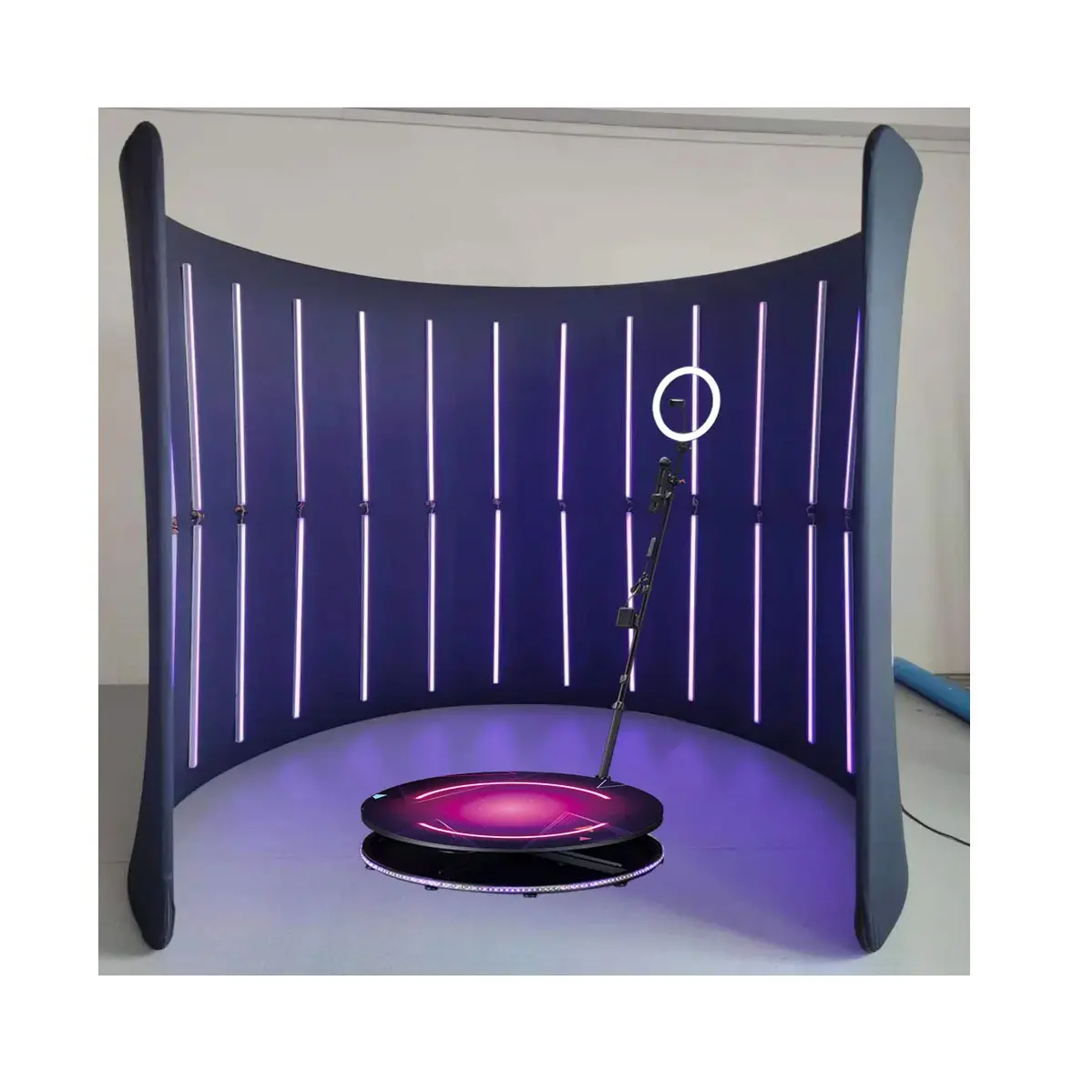 Ücretsiz fabrika 48h içinde sevk 360 standında fotoğraf akülü renk değişimi Led ışık için fotoğraf kabini makine