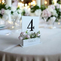 Numéro de table de mariage Hotals réception de mariage feuilles acryliques numéro de table de mariage signe acrylique numéros de table imprimés en or