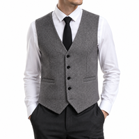 Gilet de Costume Homme Slim Fit Personnalisé avec Logo, Col en V Classique, Simple Boutonnage, Idéal pour Mariage, Fête, Bureau ou Tenue Décontractée