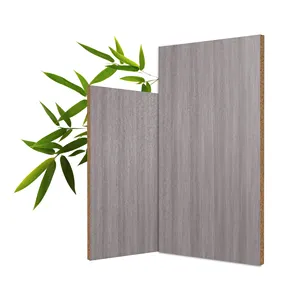 Placa de partículas MFC para móveis, folhas de bambu melamínicas à prova d'água de design moderno, superfície finalizada em aglomerados