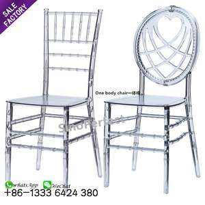 Vente directe d'usine, chaises transparentes en cristal Chiavari Phoenix Napoléon, en acrylique, pour mariages en plein air, événements, banquets, fêtes - Product Image 2