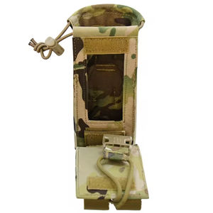 Durable 1000D Nylon Tactical Molle Pouch Mag Radio Pouch Adjustable Holder For <b>Walkie</b>-<b>Talkie</b> Tactical Vest - Product Image 4