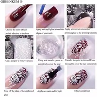 12 couleurs 8ml vernis à ongles Gel estampage noir blanc timbre impression huile UV Gel laque tremper vernis pour Nail Art estampage