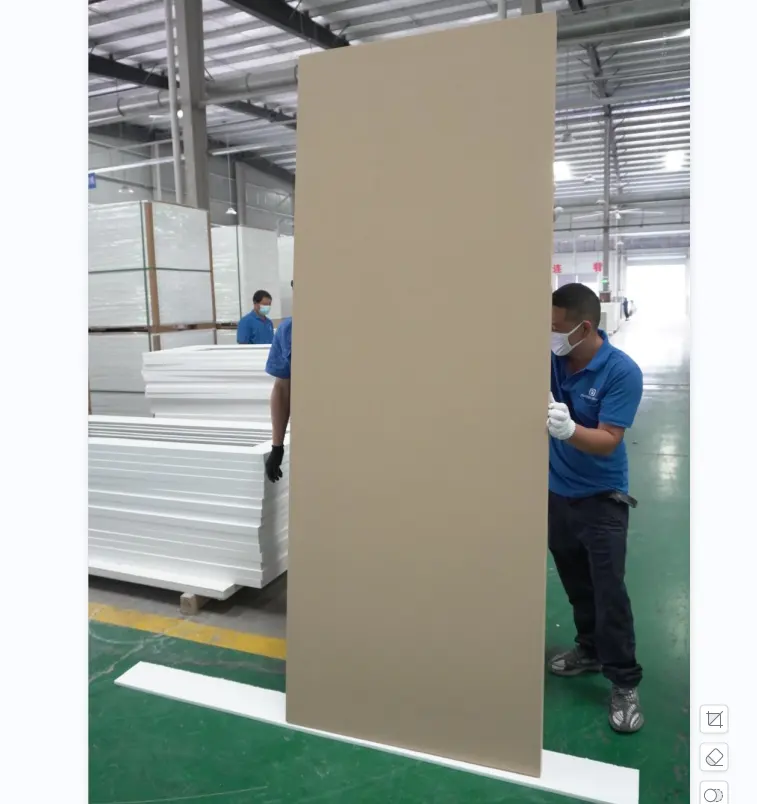 Fibra de vidro 36 "x 80" amarelo tan terminou mogno entrada Flush Slab Door