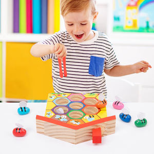 Gioco Educativo in Legno CE CPC per Bambini, Gioco delle Api con Clip, Riconoscimento dei Colori, Interazione Genitore-Figlio, Casa delle Api Creativa per Bambini - Product Image 2